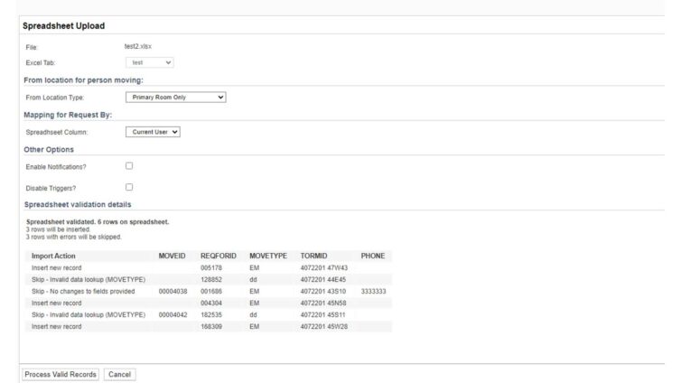 JLL Spreadsheet Upload